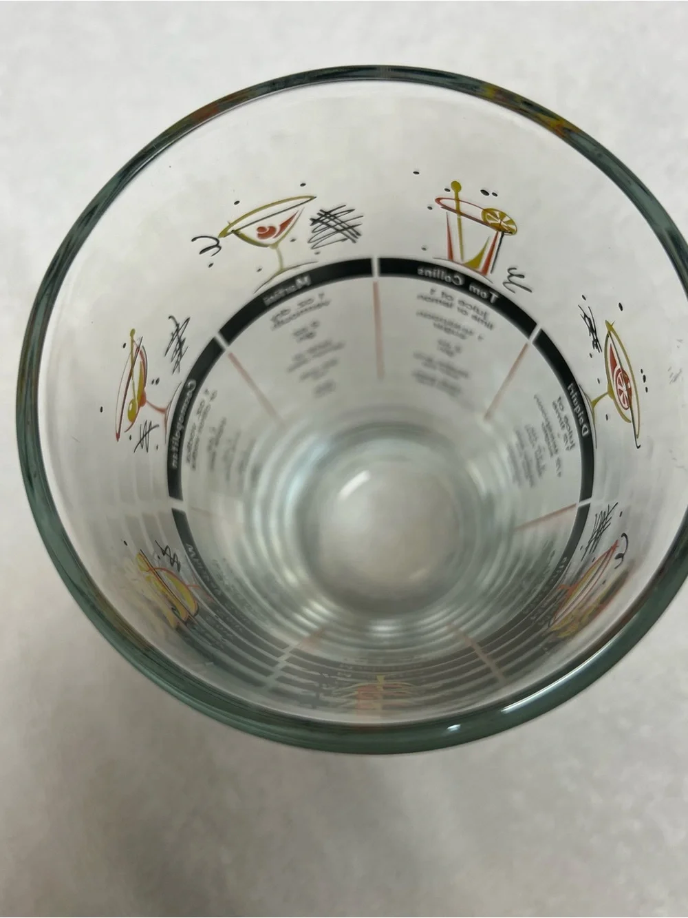Vintage Barware Drink Recipe Glass Bar Addition Unbranded